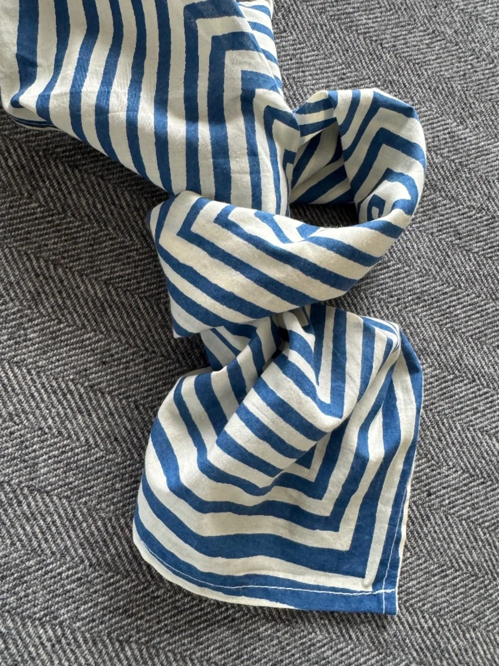 NWOT, HEMLOCK BANDANA/SCARF IN CUTE SKY BLUE STRIPE